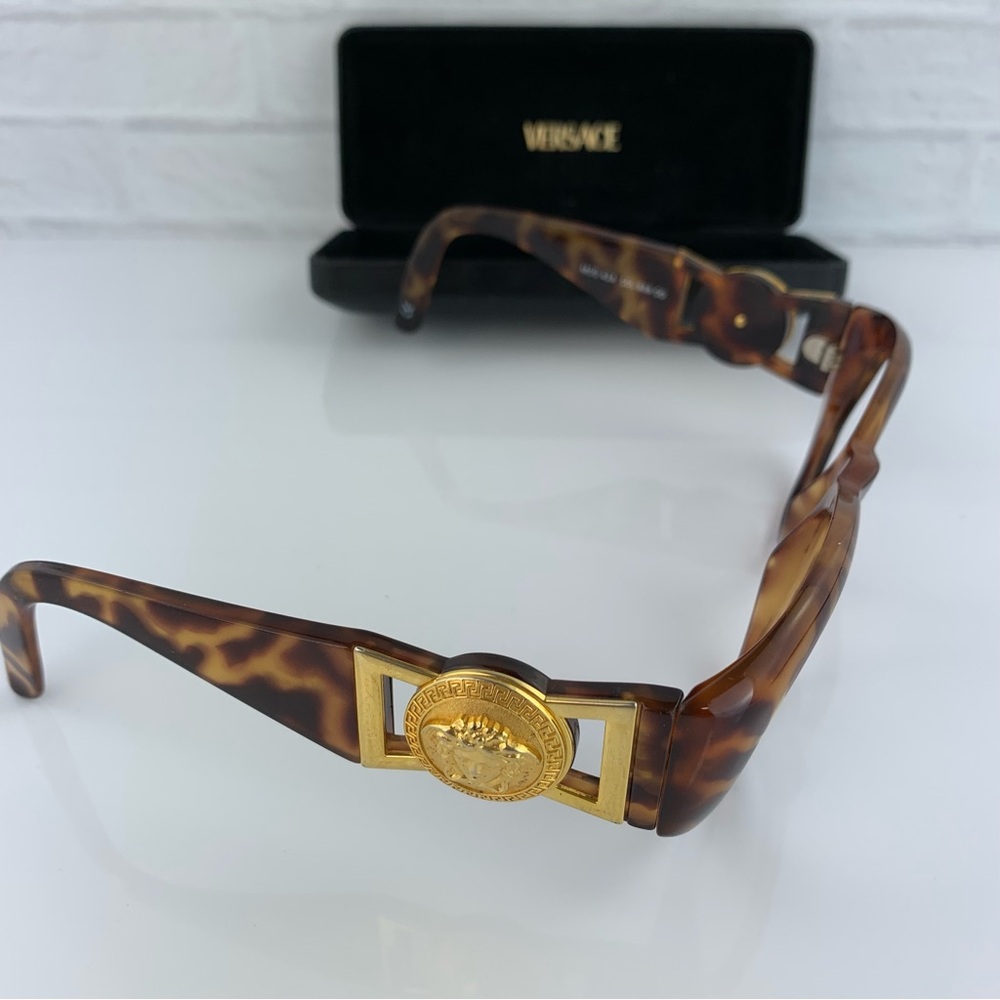 RARE Vintage GIANNI VERSACE MOD 424/ COL.869 OD Tortoise Sunglasses - Picture 10 of 11
